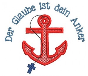 Stickdatei - Kreuz Wasser Fisch